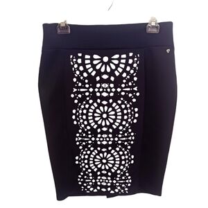 Thalia Sodi Black & White Body Contouring Mini Skirt Size XL
